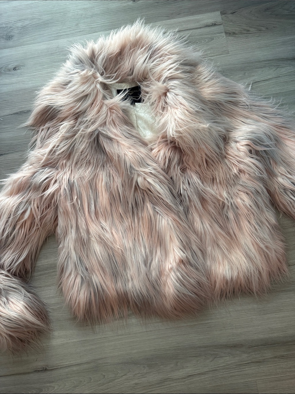 SpiritHoods Plush Faux Fur Jacket in Blush